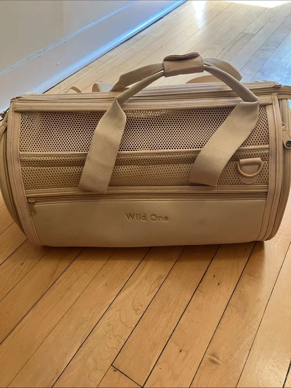 Wild One Airline Soft Mesh Beige Tan Small Pet Carrier 18 Inches